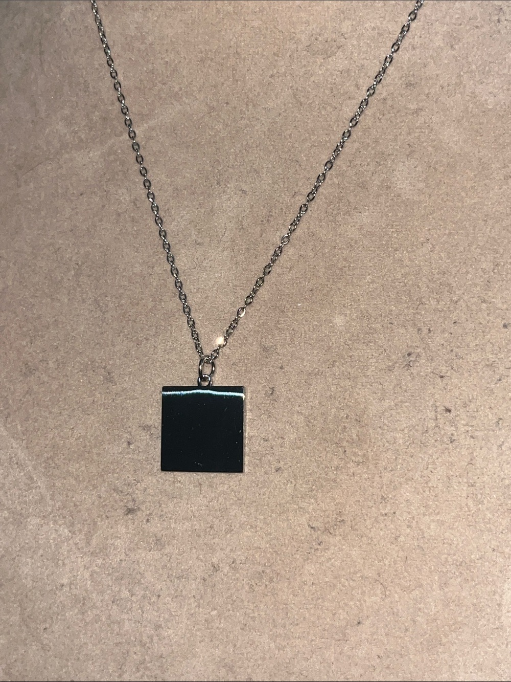 Silver tone/ Square  style necklace NWT